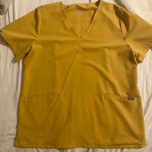 Figs XL Light Gold Casma Scrub Top